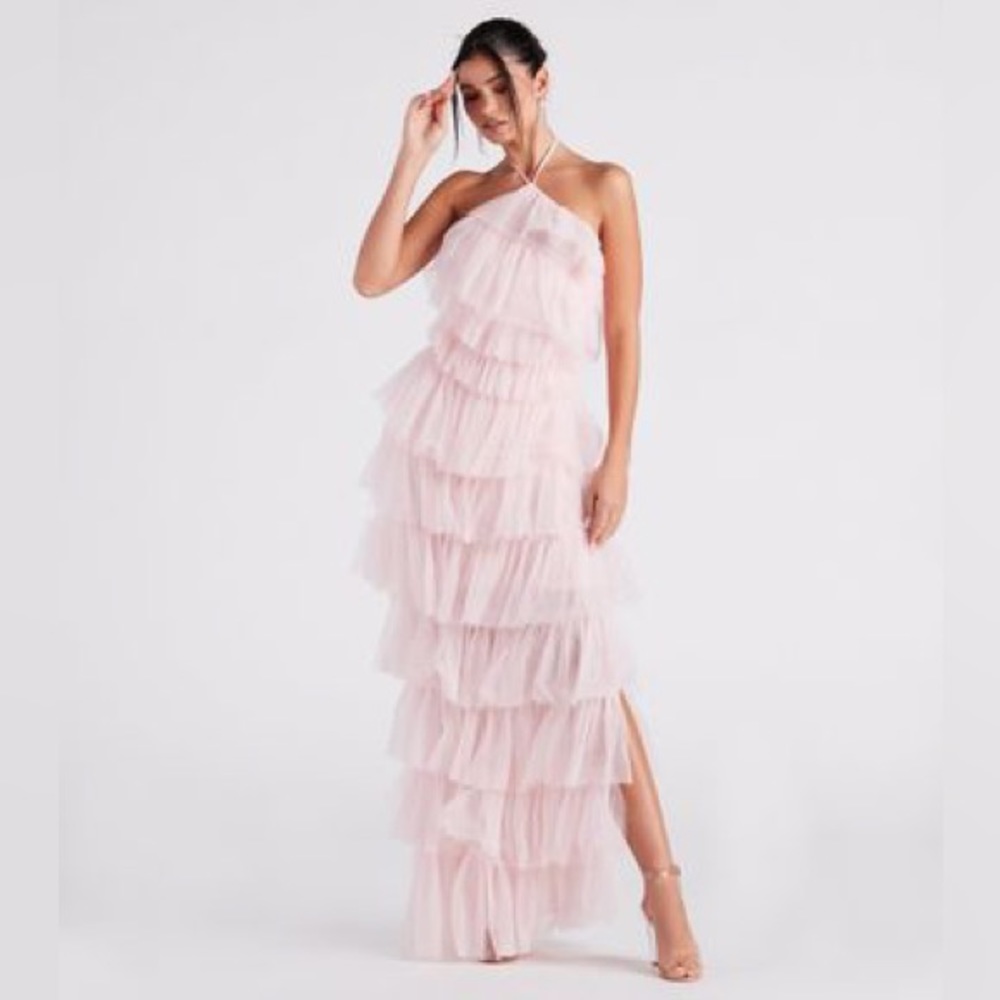 Windsor Alexandra Formal Tulle Long Dress